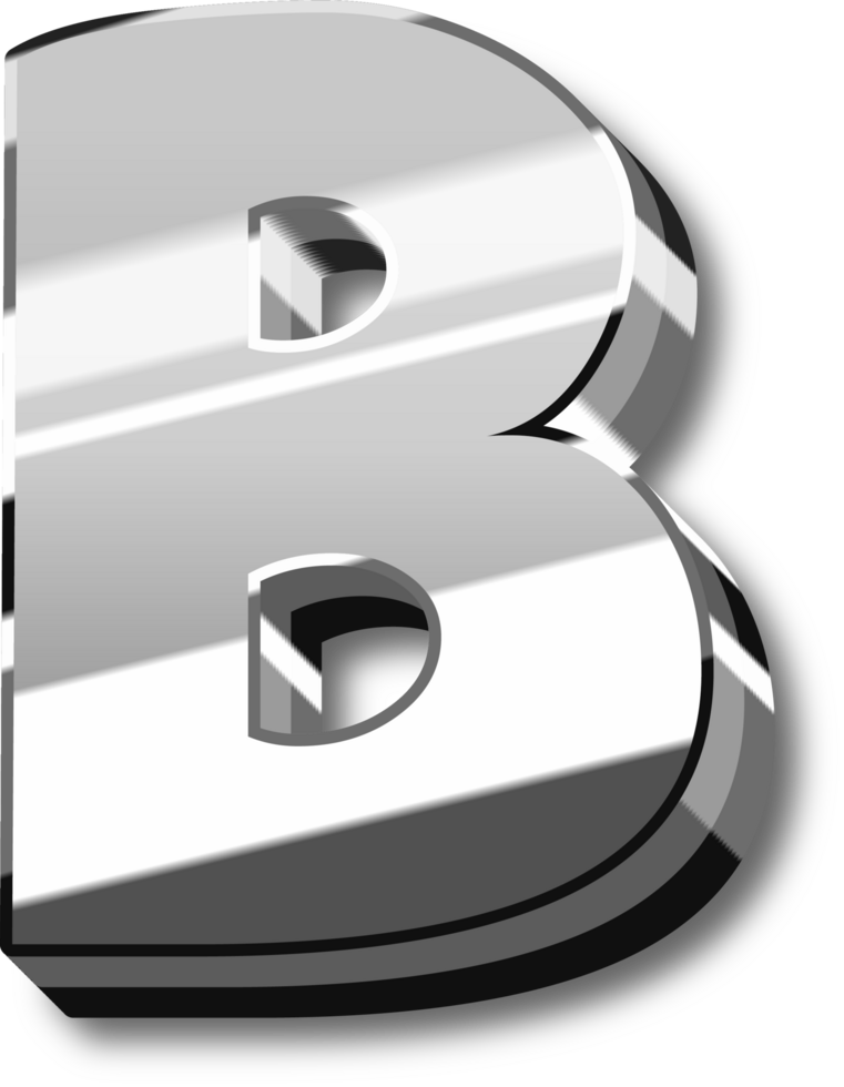 Silver Alphabet Letter and Number png
