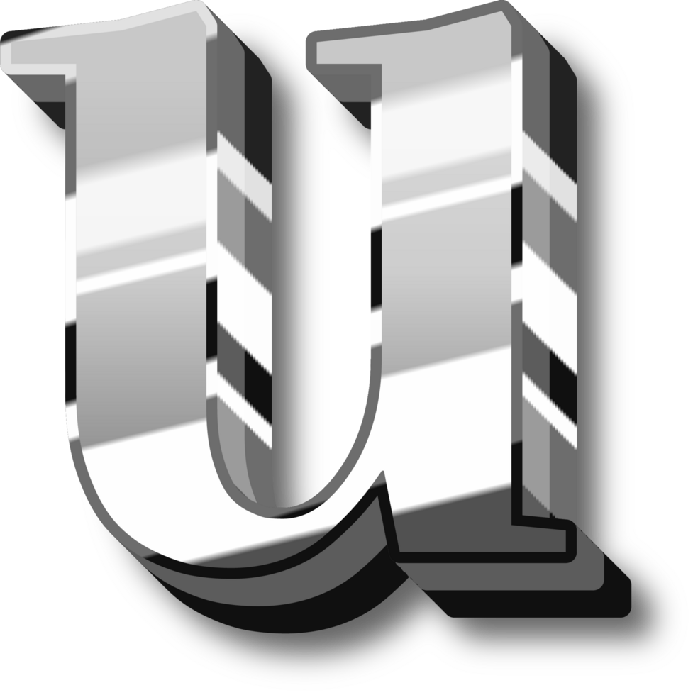 Silver Alphabet Letter and Number png