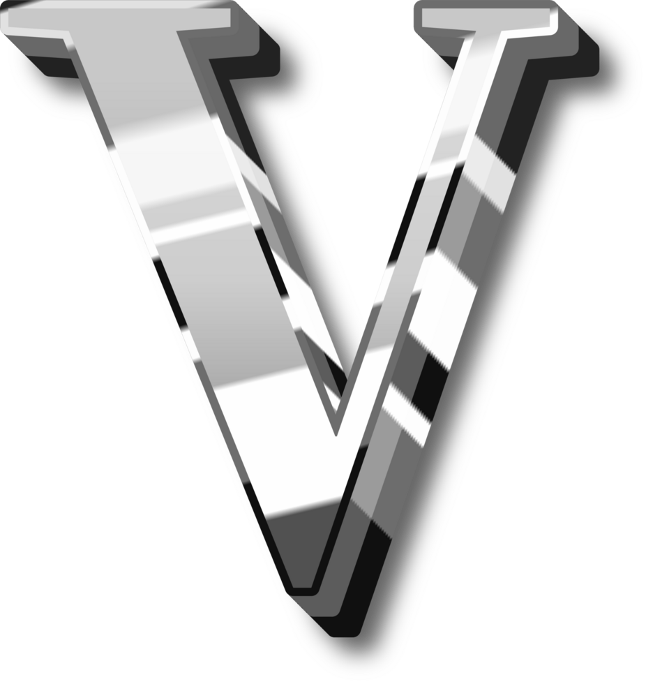 Silver Alphabet Letter and Number png