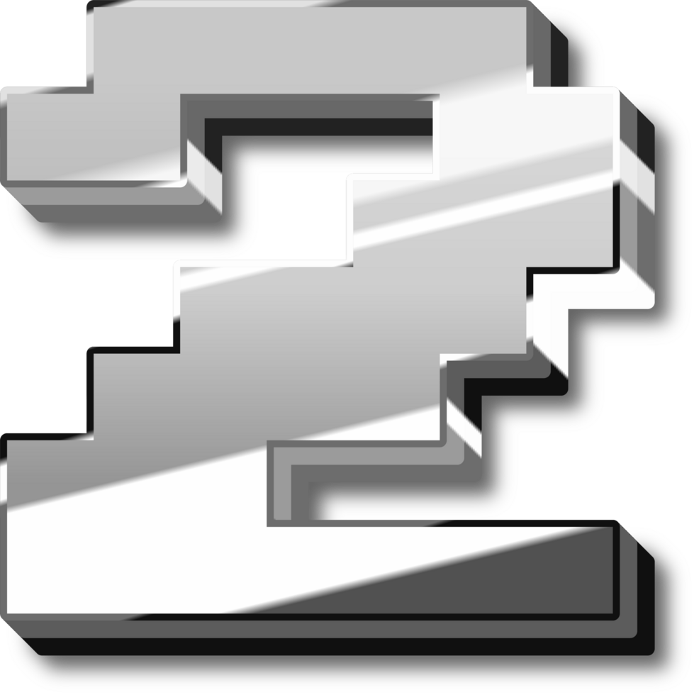 Silver Alphabet Letter and Number png