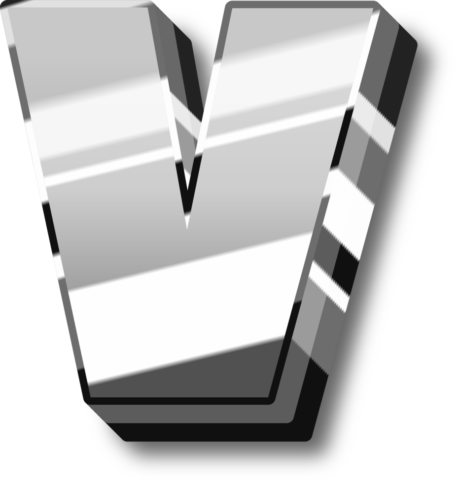 Silver Alphabet Letter and Number png