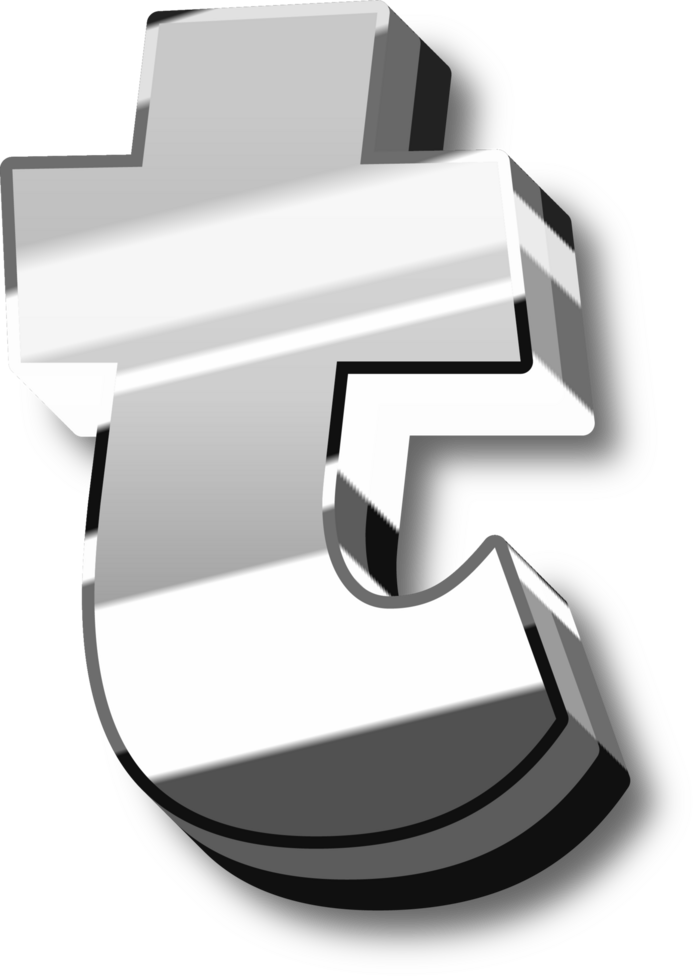 Silver Alphabet Letter and Number png