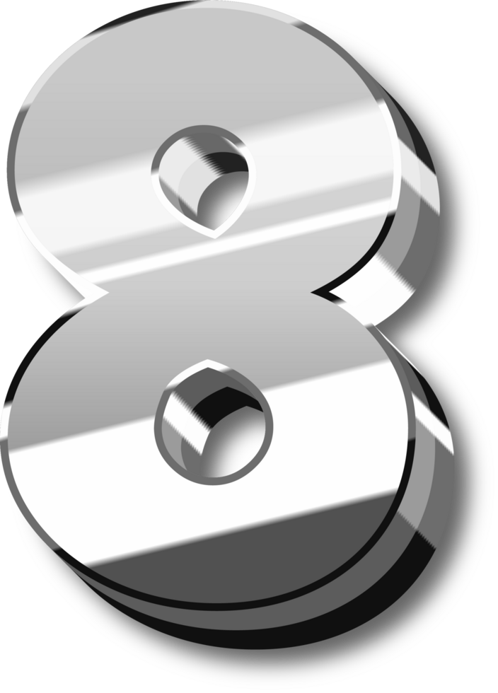 Silver Alphabet Letter and Number png
