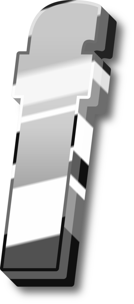 Silver Alphabet Letter and Number png