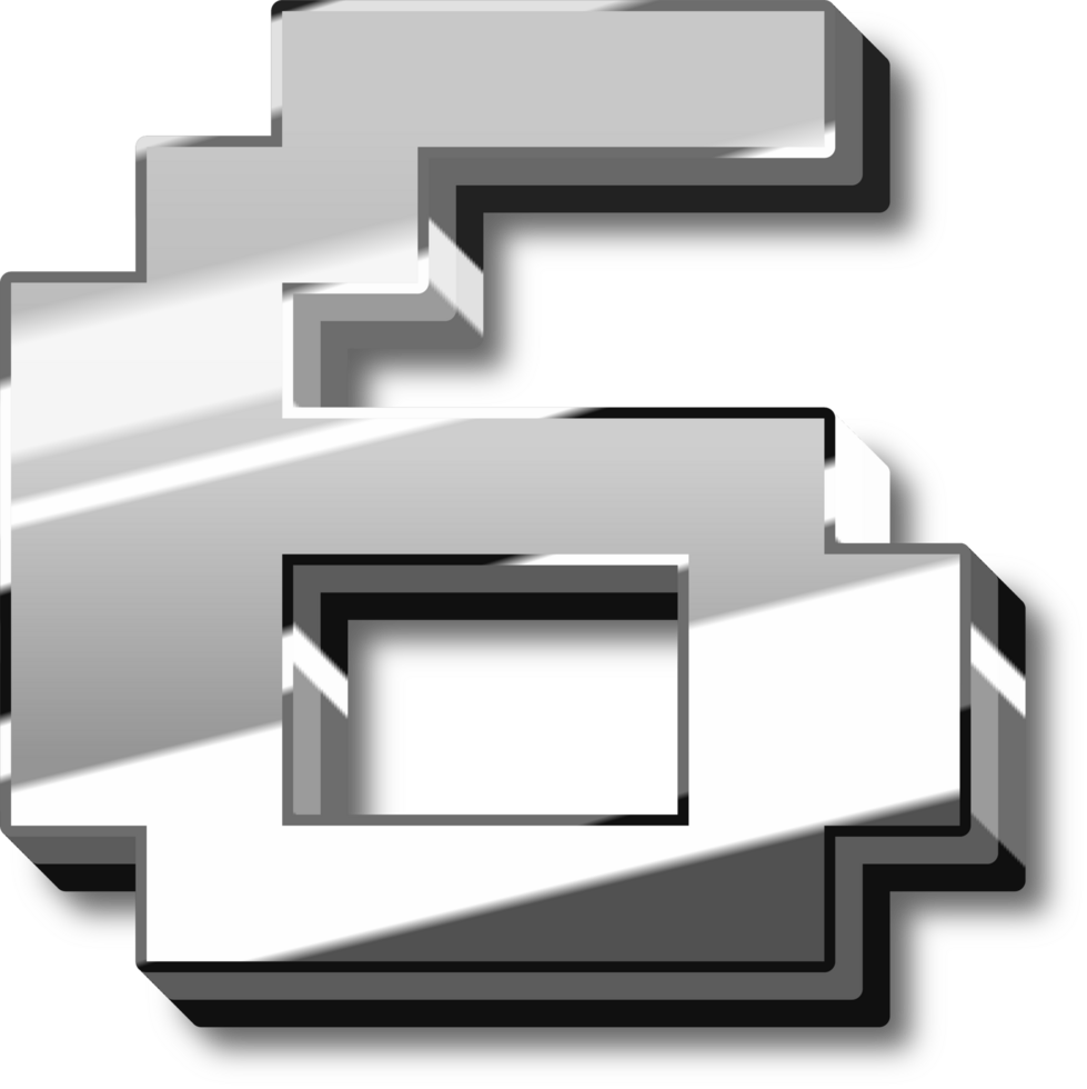 Silver Alphabet Letter and Number png