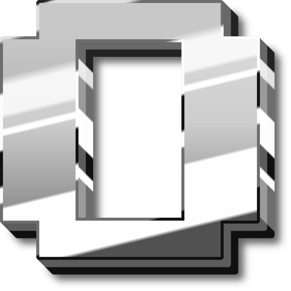 Silver Alphabet Letter and Number png