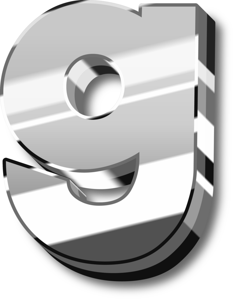 Silver Alphabet Letter and Number png