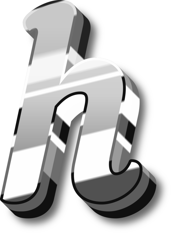 Silver Alphabet Letter and Number png