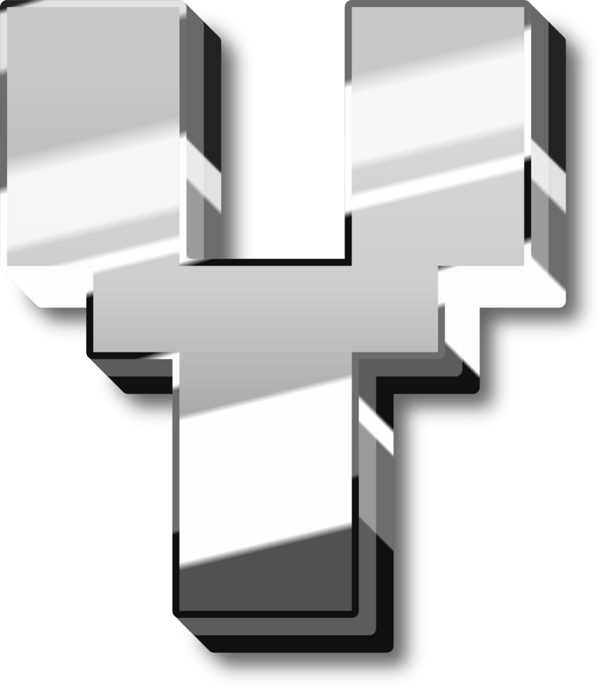 Silver Alphabet Letter and Number png