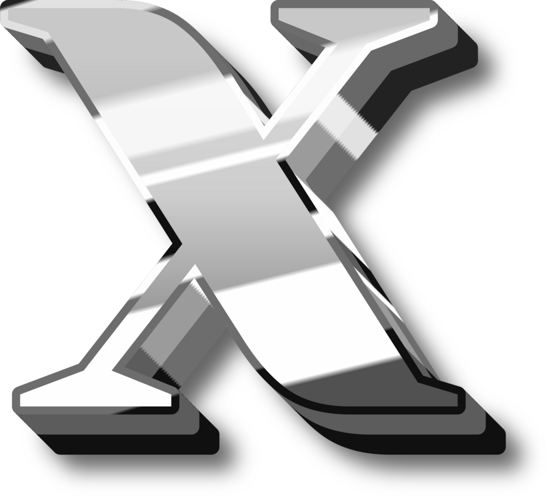Silver Alphabet Letter and Number png