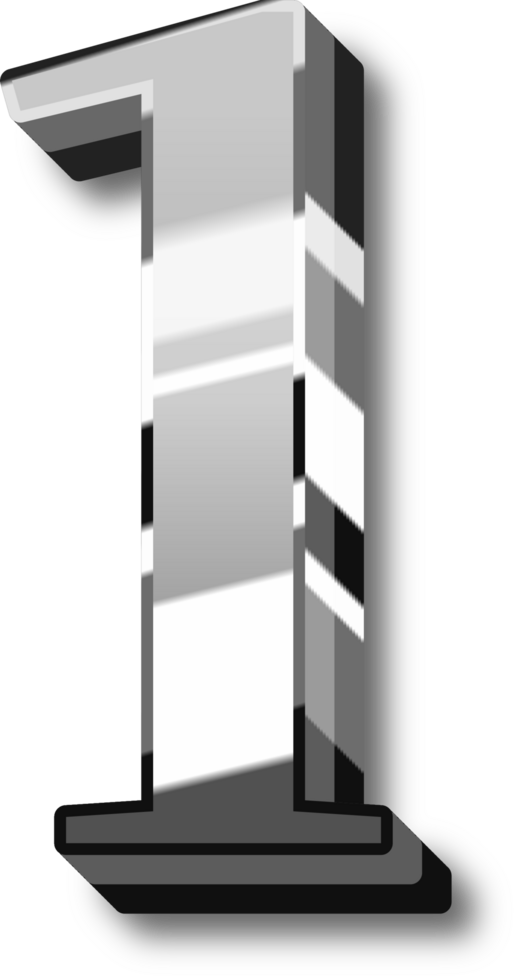 Silver Alphabet Letter and Number png