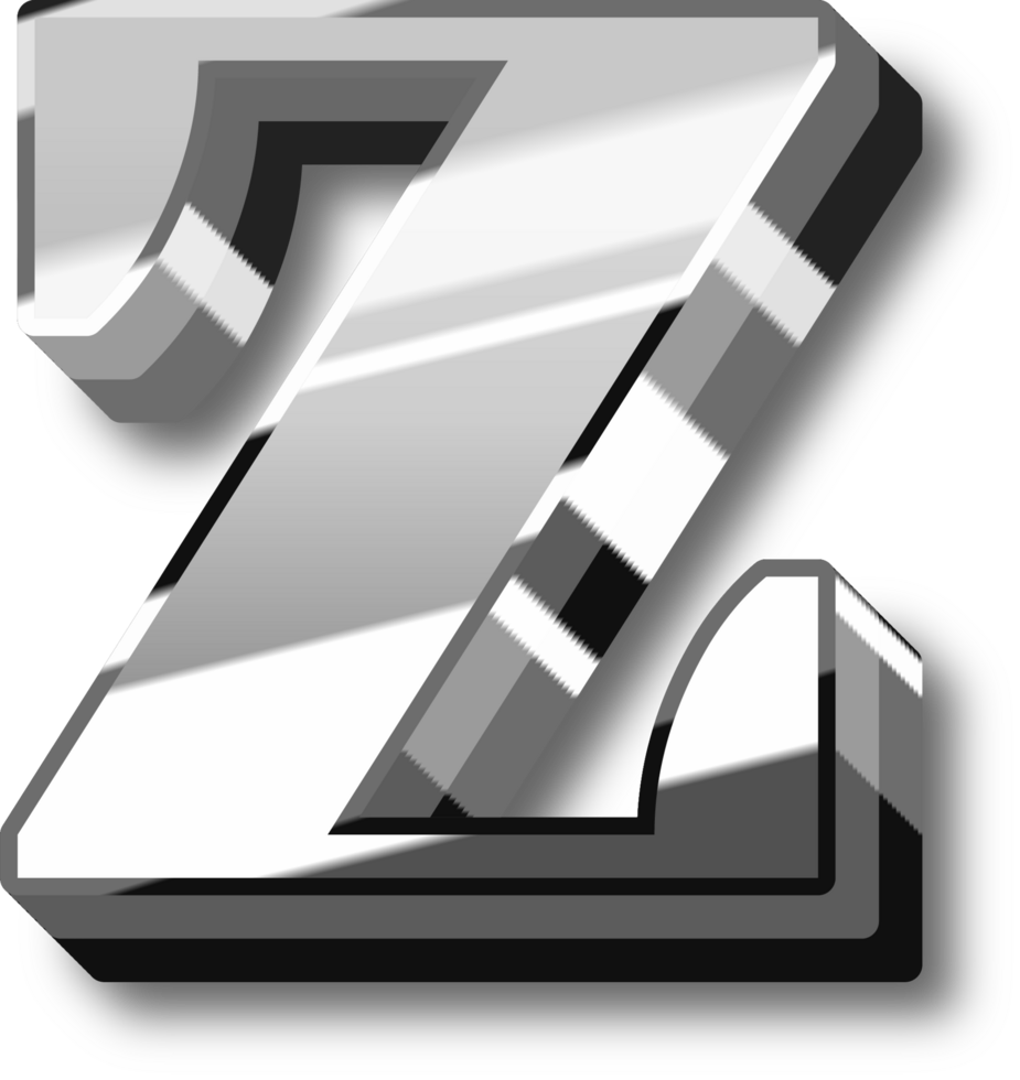 Silver Alphabet Letter and Number png