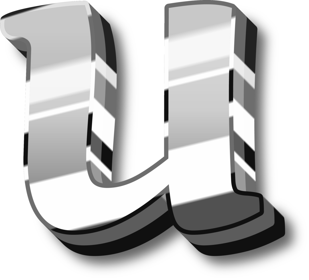 Silver Alphabet Letter and Number png
