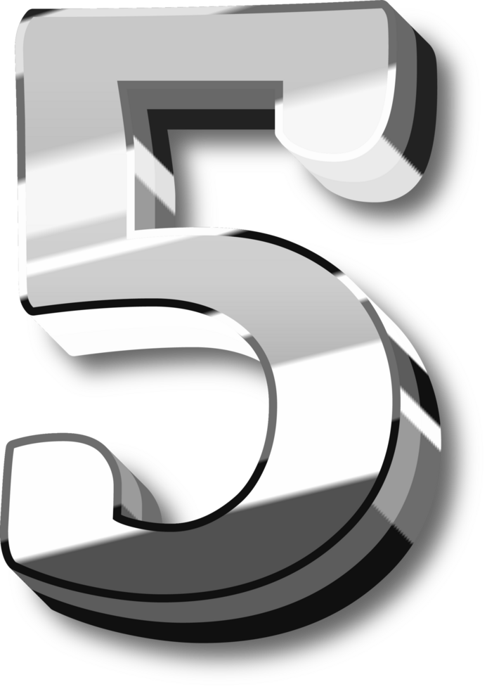 Silver Alphabet Letter and Number png