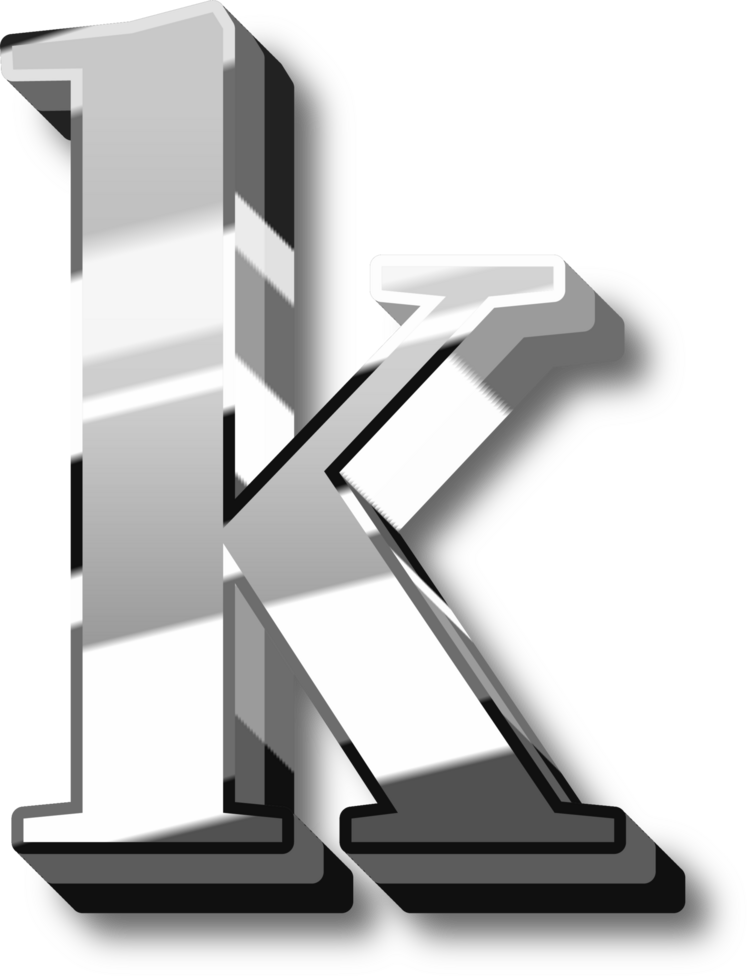 Silver Alphabet Letter and Number png