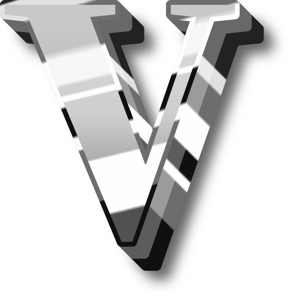 Silver Alphabet Letter and Number png