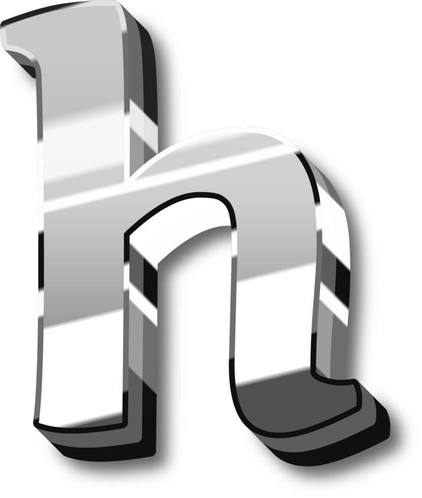 Silver Alphabet Letter and Number png