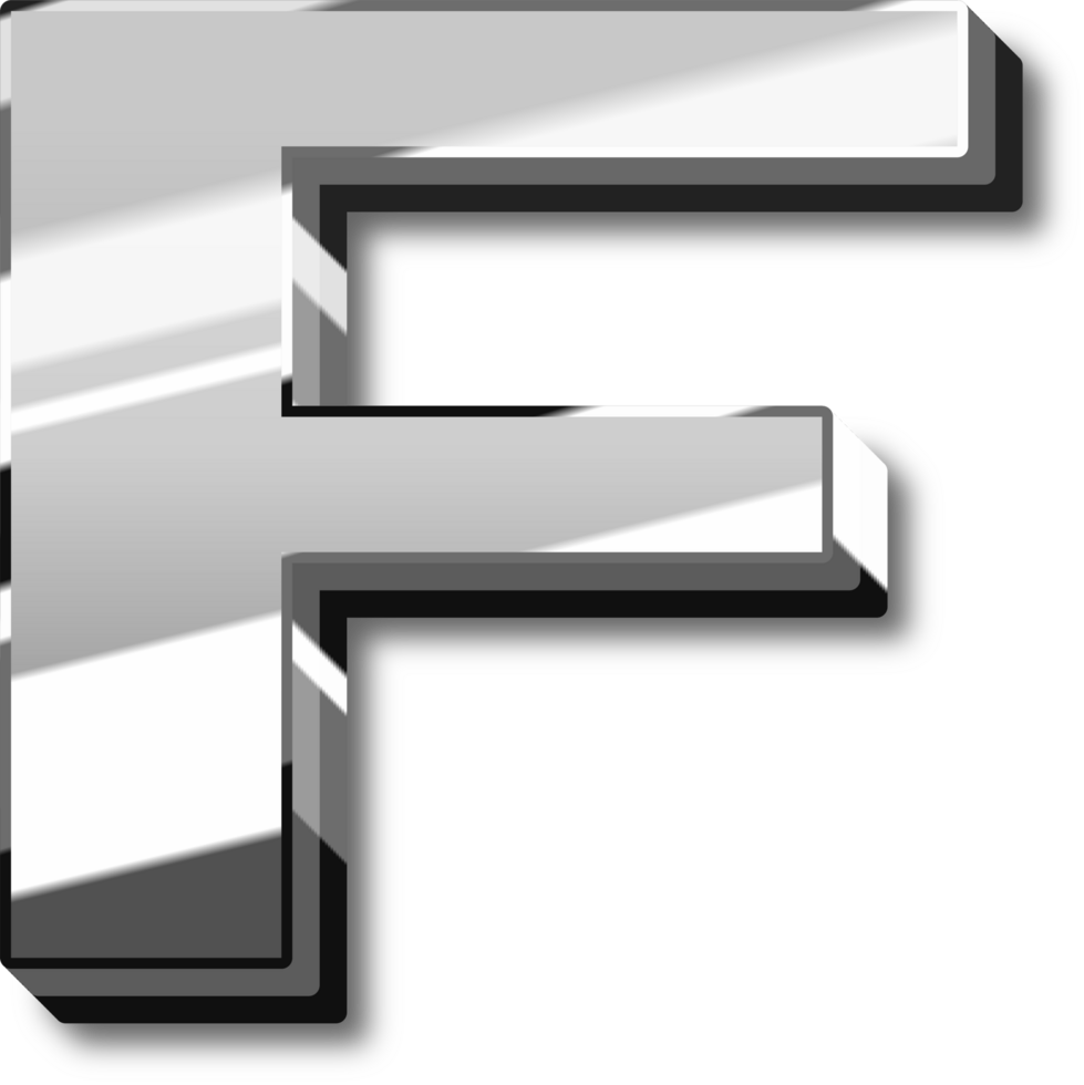 Silver Alphabet Letter and Number png