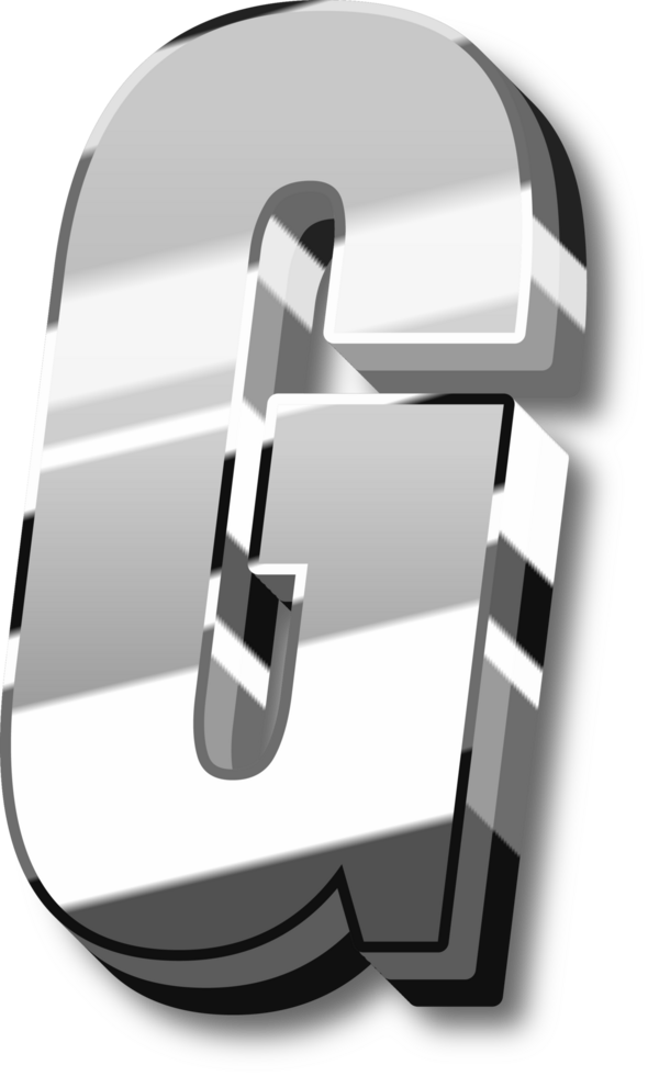 Silver Alphabet Letter and Number png