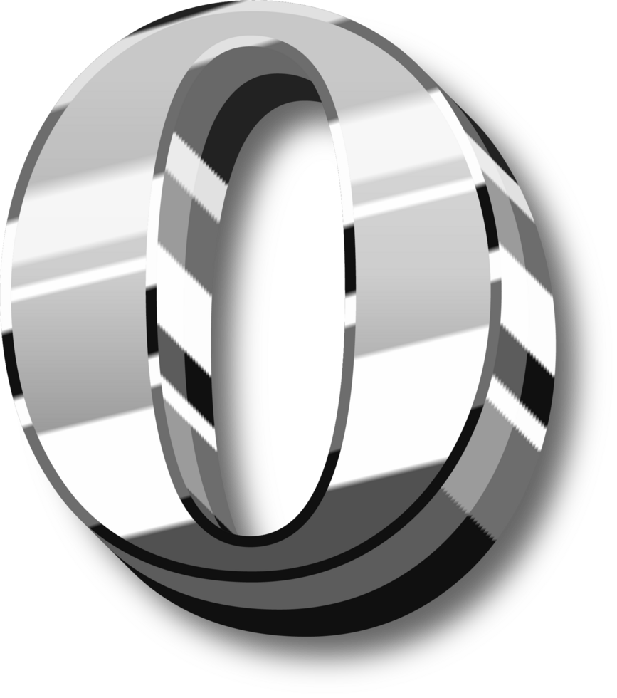 Silver Alphabet Letter and Number png