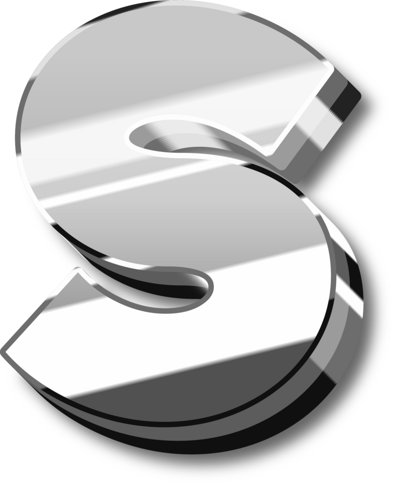 Silver Alphabet Letter and Number png