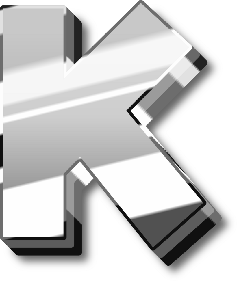 Silver Alphabet Letter and Number png