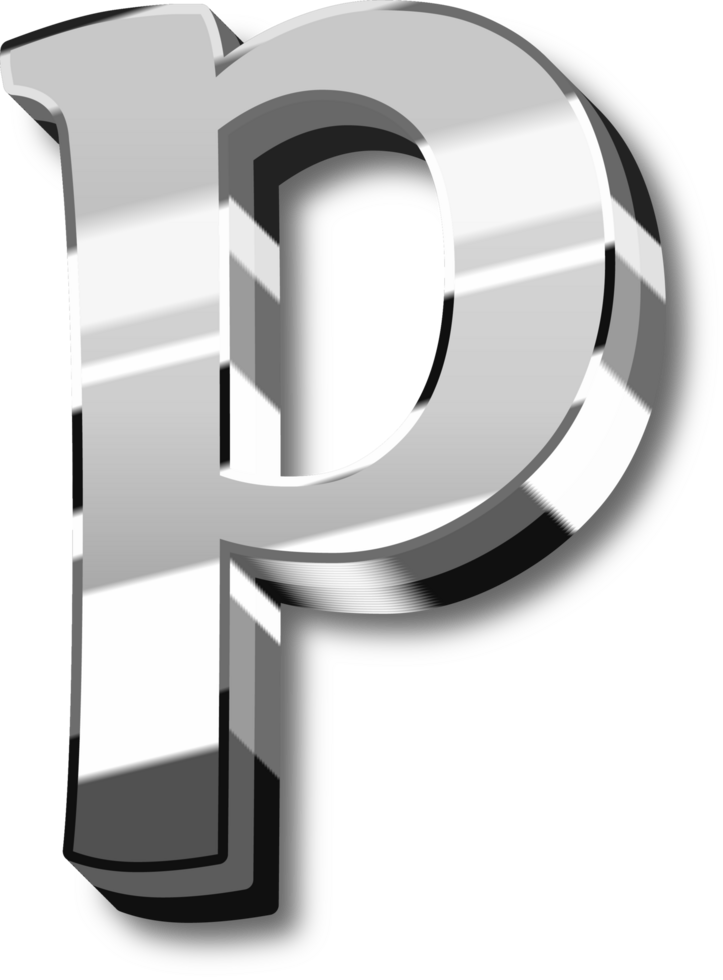 Silver Alphabet Letter and Number png