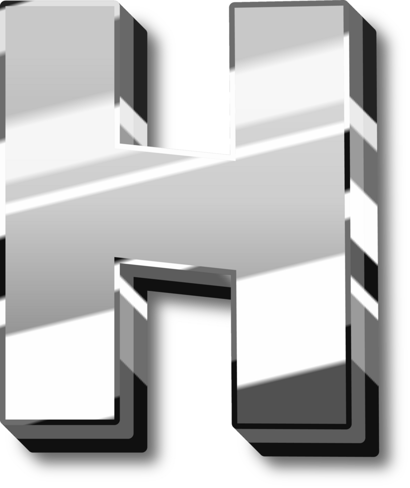 Silver Alphabet Letter and Number png