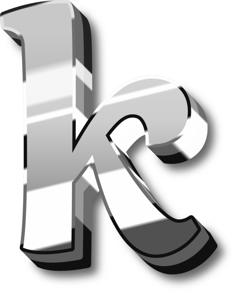 Silver Alphabet Letter and Number png