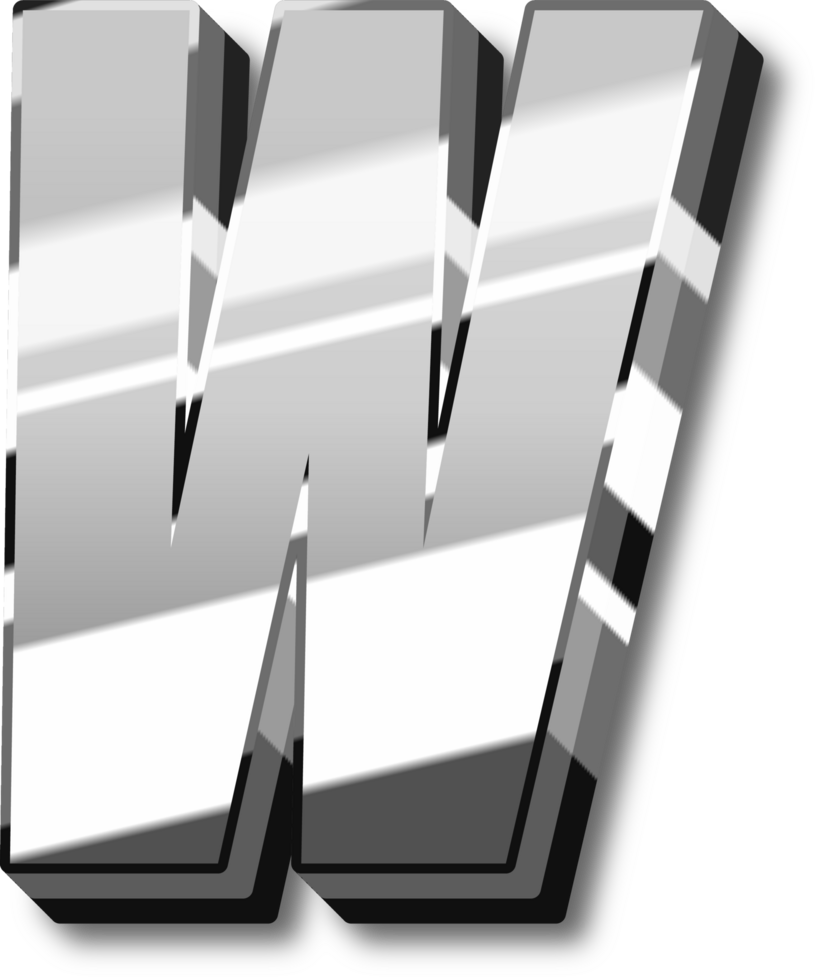 Silver Alphabet Letter and Number png