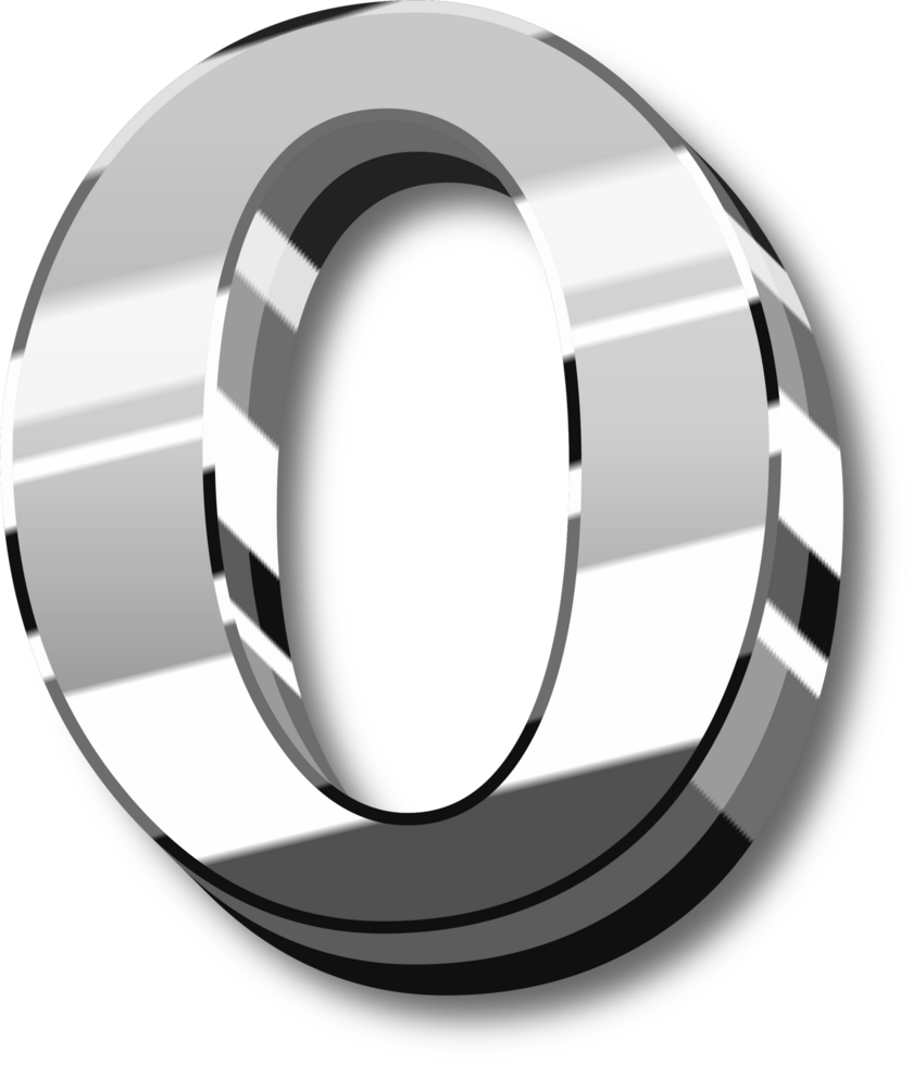 Silver Alphabet Letter and Number png
