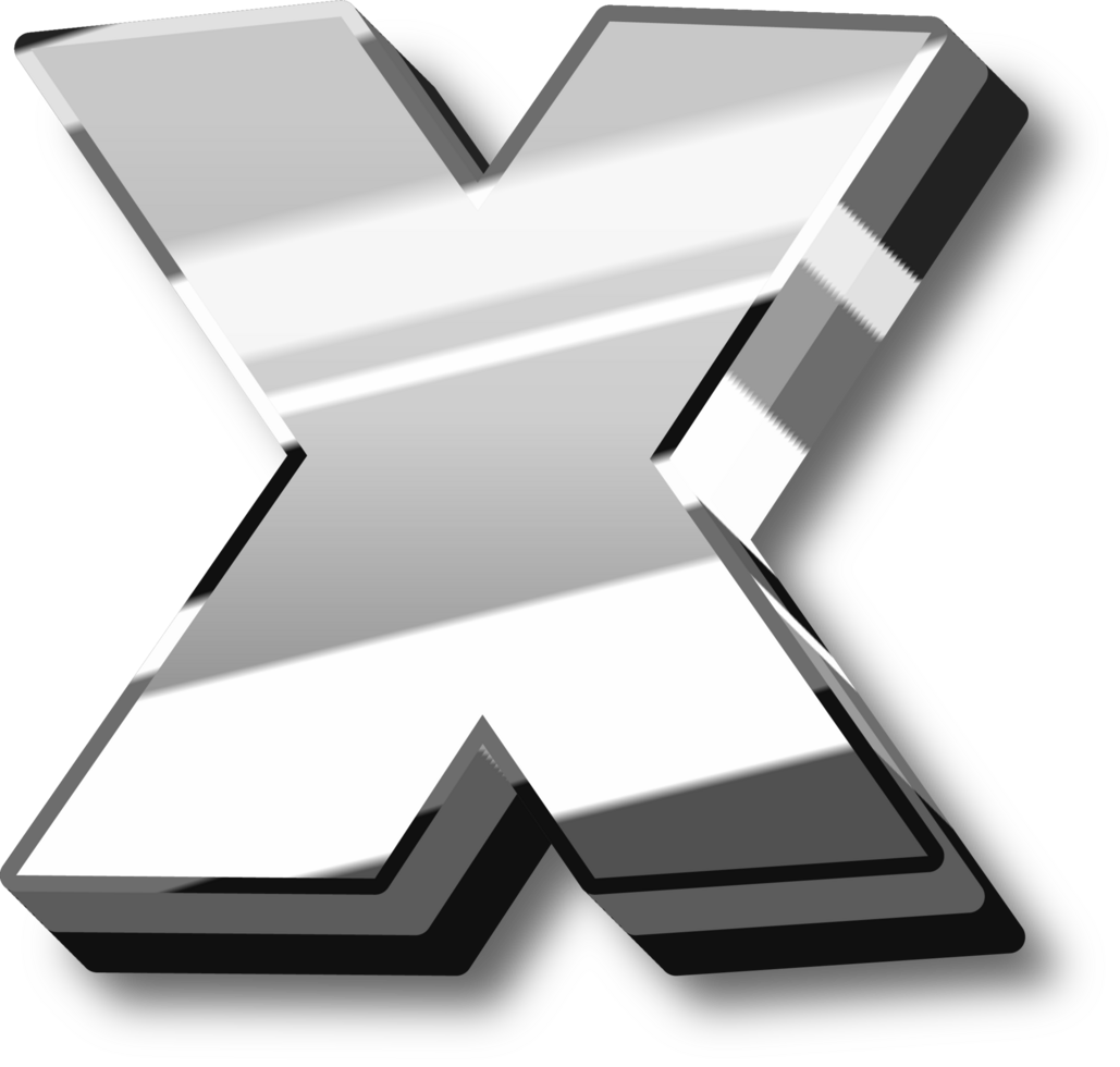 Silver Alphabet Letter and Number png