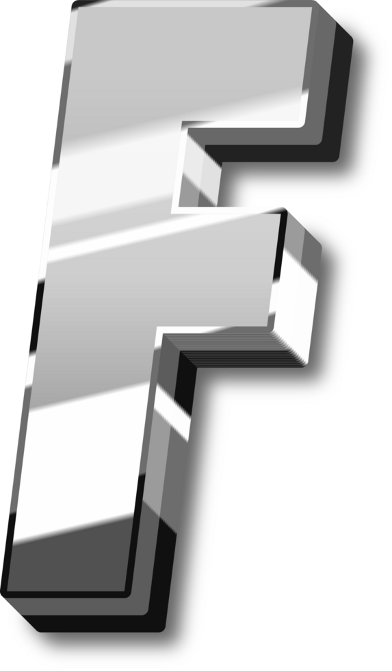 Silver Alphabet Letter and Number png