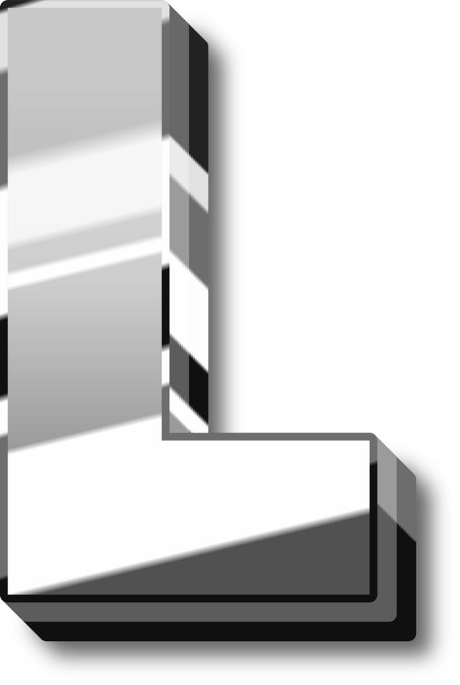 Silver Alphabet Letter and Number png