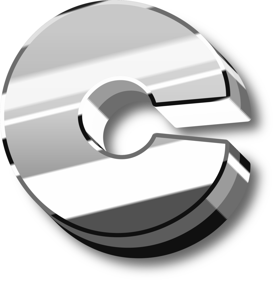 Silver Alphabet Letter and Number png