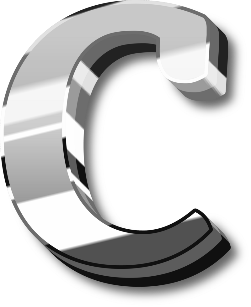 Silver Alphabet Letter and Number png