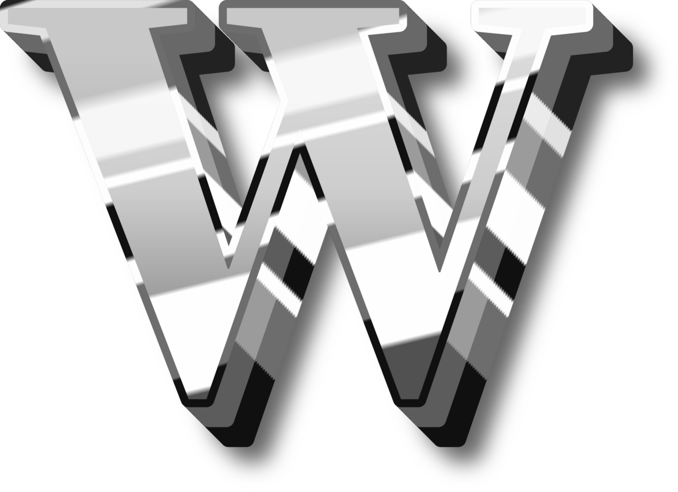 Silver Alphabet Letter and Number png