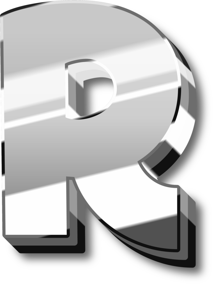 Silver Alphabet Letter and Number png