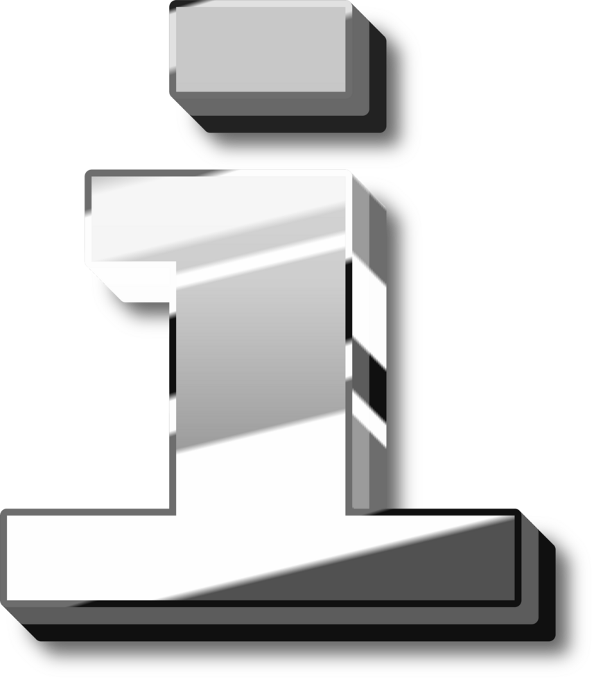 Silver Alphabet Letter and Number png