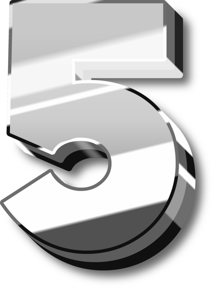 Silver Alphabet Letter and Number png