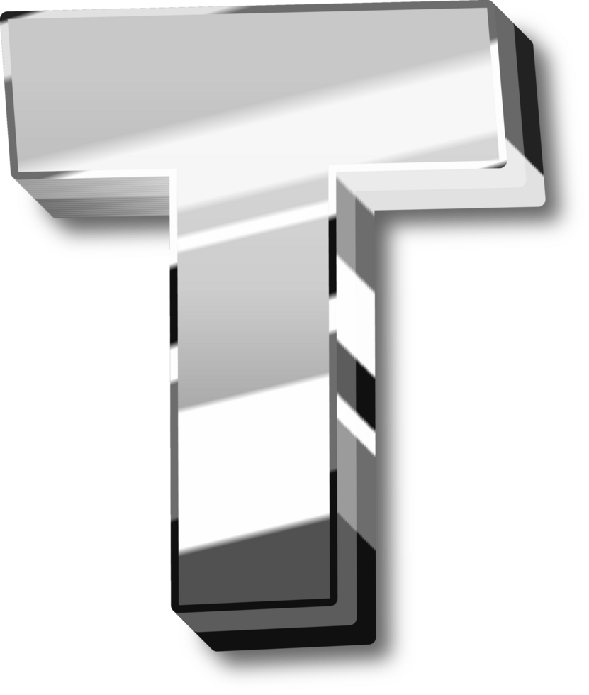 Silver Alphabet Letter and Number png