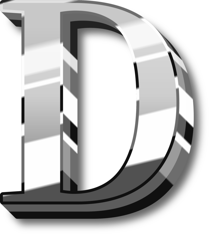 Silver Alphabet Letter and Number png