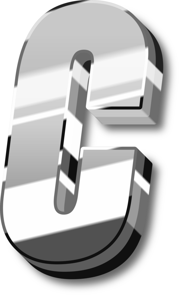 Silver Alphabet Letter and Number png