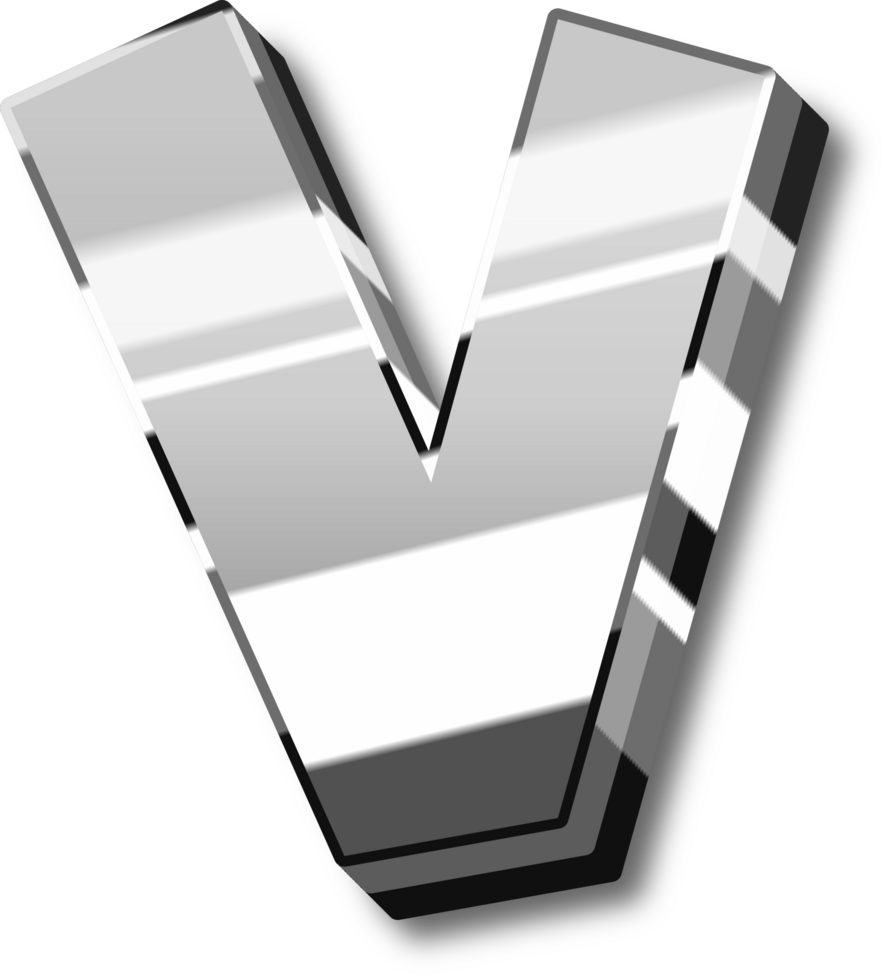 Silver Alphabet Letter and Number png