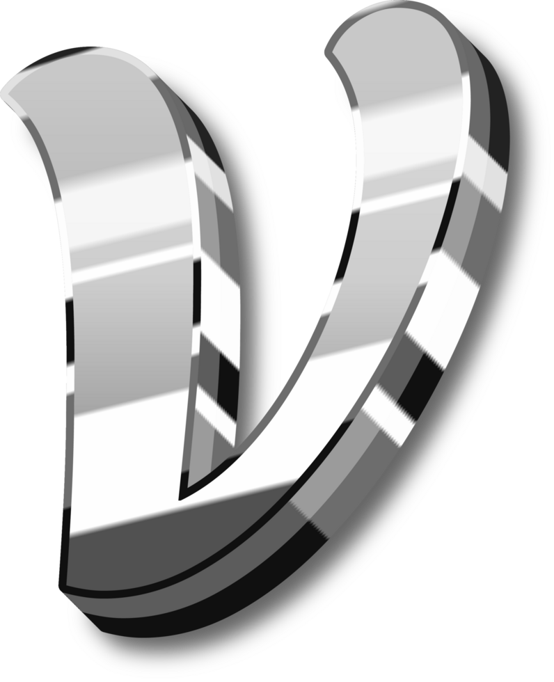 Silver Alphabet Letter and Number png