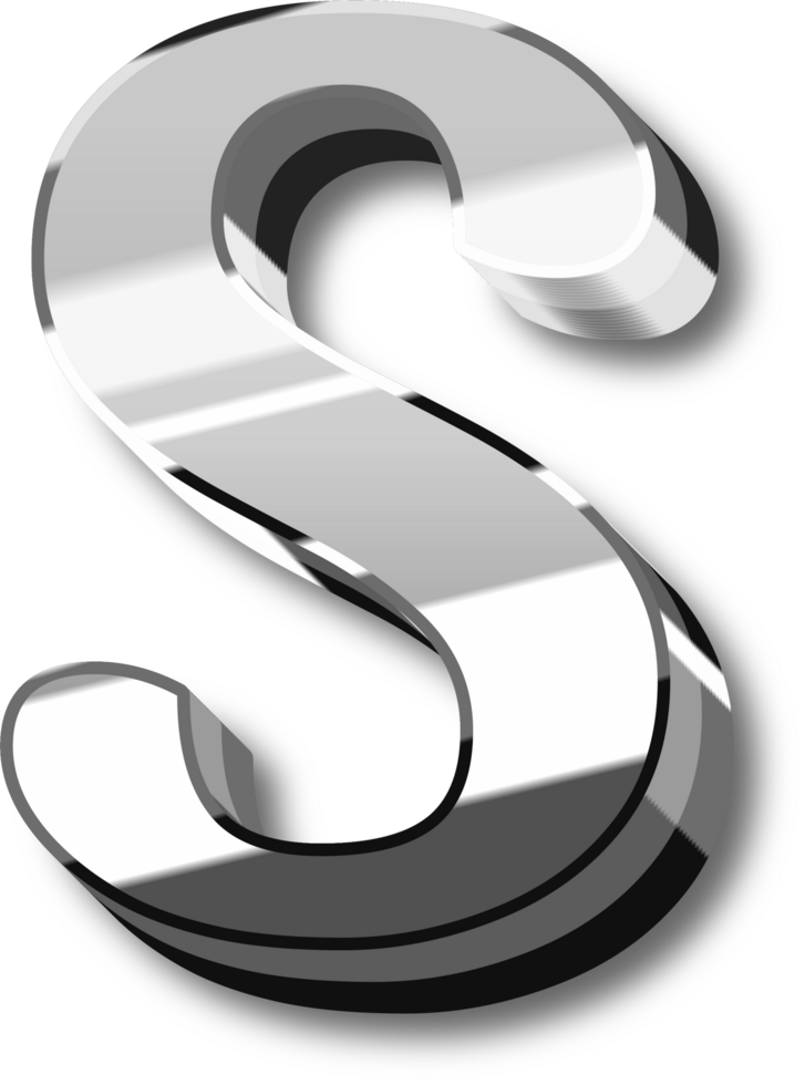 Silver Alphabet Letter and Number png