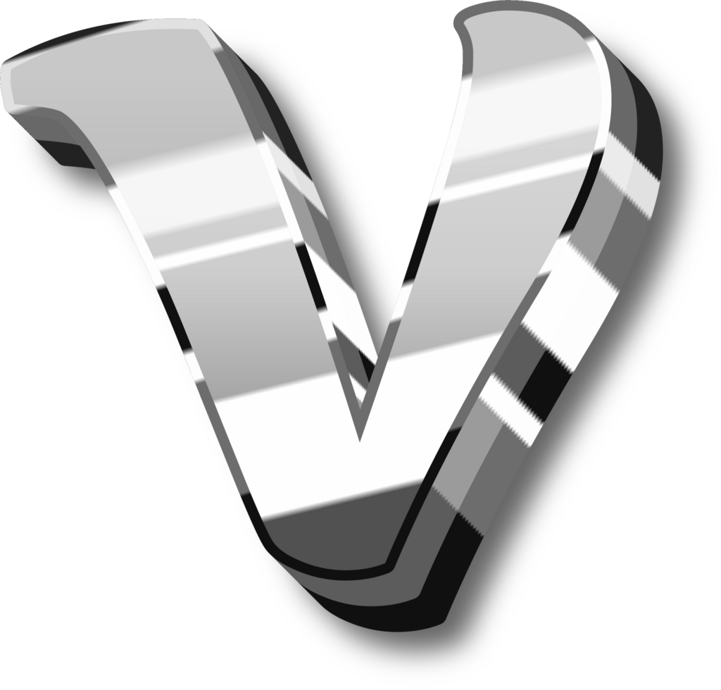 Silver Alphabet Letter and Number png
