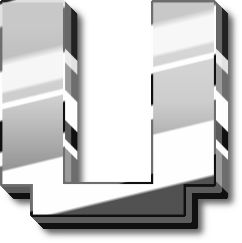 Silver Alphabet Letter and Number png