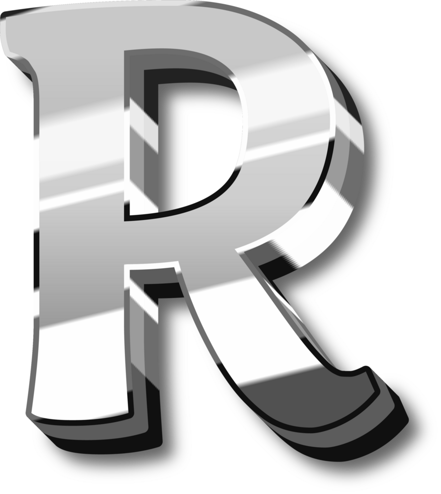 Silver Alphabet Letter and Number png