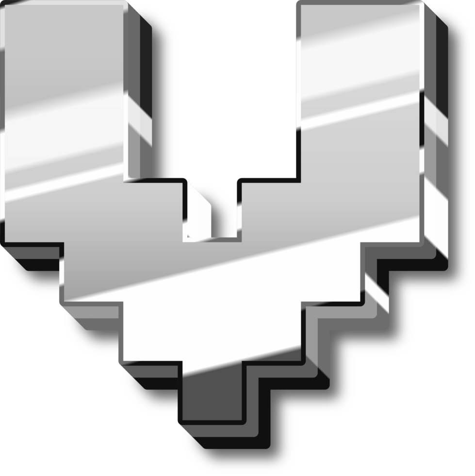 Silver Alphabet Letter and Number png